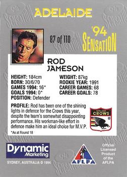 1994 AFL Sensation #87 Rod Jameson Back